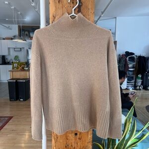 Everlane Cashmere Tan Turtleneck Sweater